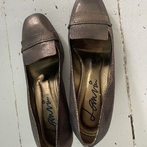 Lanvin leather chunky heels lightly worn